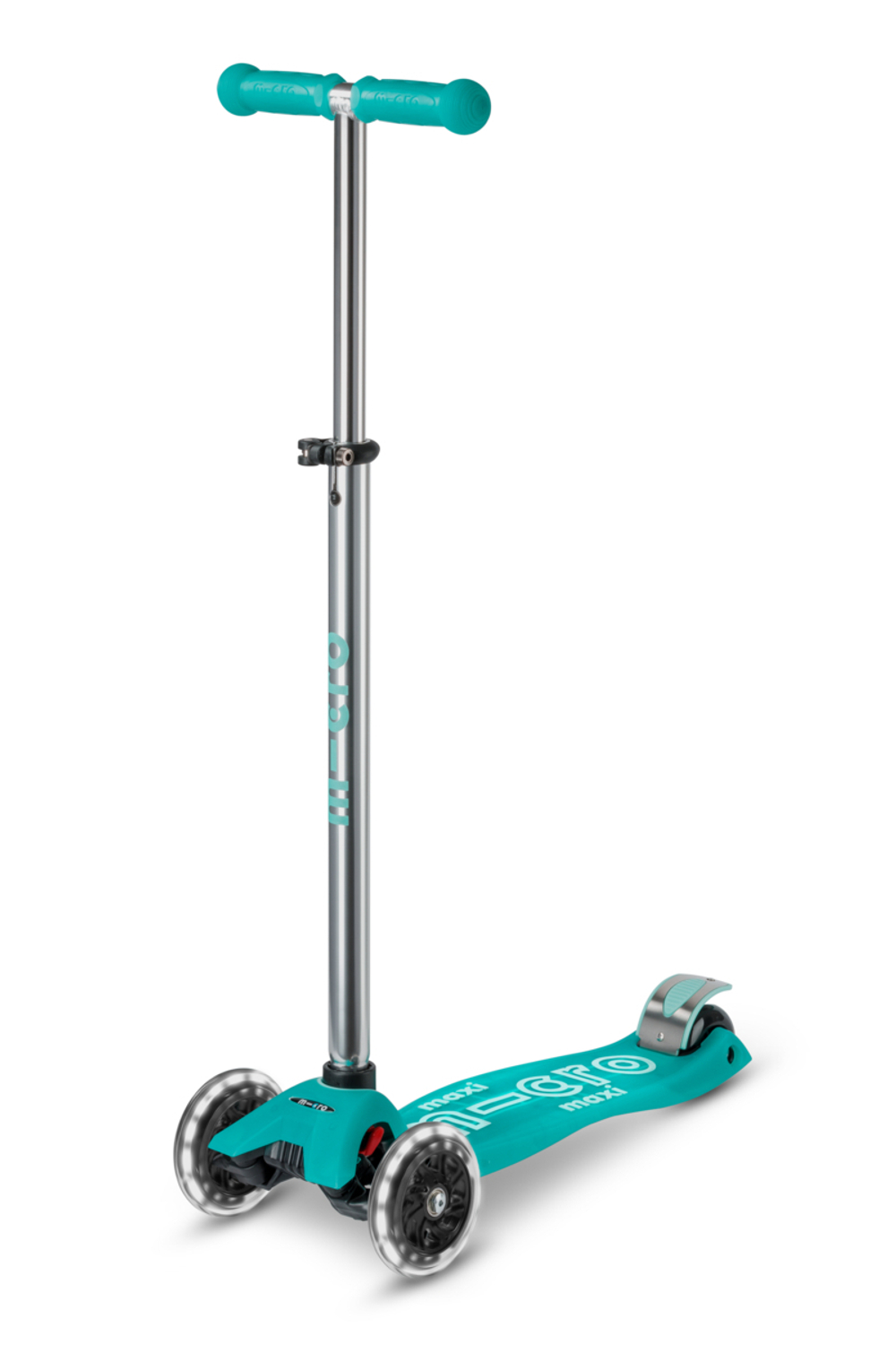 Самокат Maxi Micro Deluxe Glow (светящийся) LED зеленый мармелад