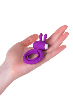 Эрекционное кольцо на пенис JOS GOOD BUNNY, силикон, фиолетовый, 9 см