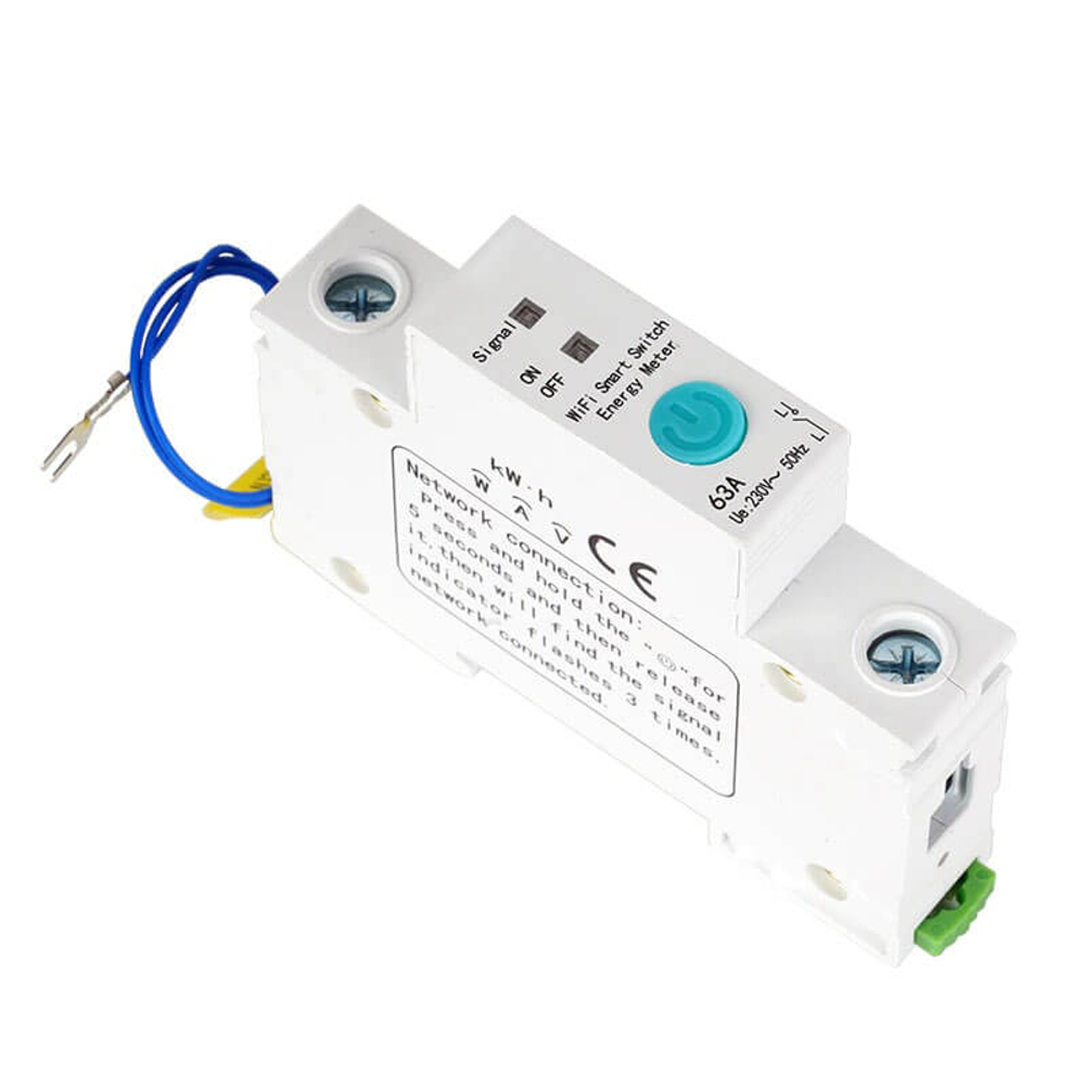 WiFi Реле c тепловой защитой MAX 63A НОМ. 40А ewelink (с мониторингом электропотребления)