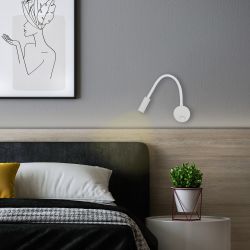 ULT-F21-3W-4000K IP20 WHITE Светильник светодиодный настенный гибкий для интерьерного освещения. 85-265В. Белый свет 4000К. Белый. TM Uniel