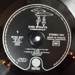 Винтажная виниловая пластинка LP Dire Straits Communique (France 1979)
