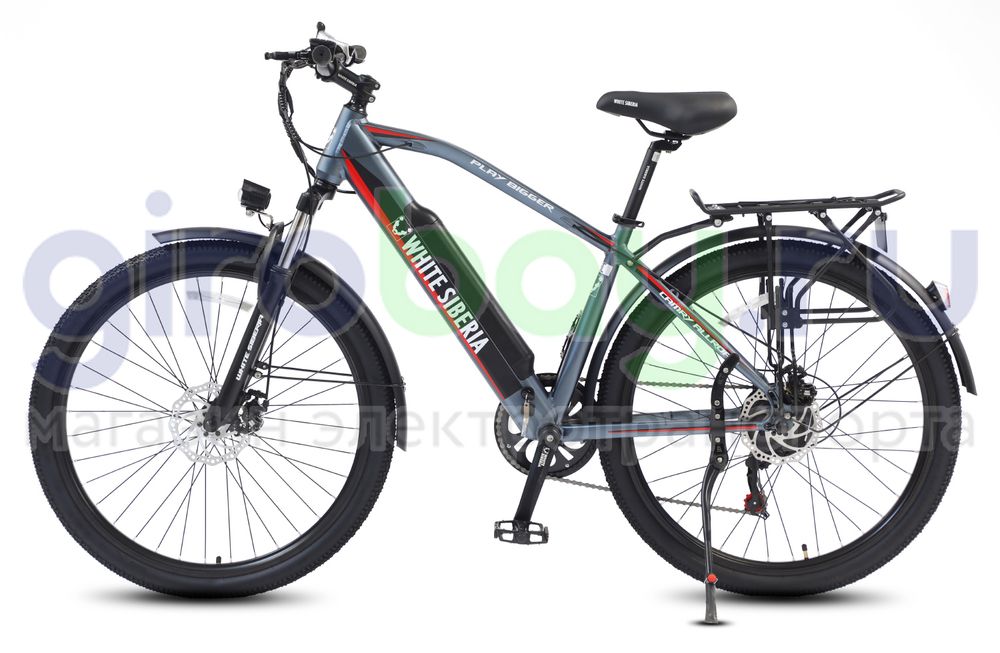 Электровелосипед WHITE SIBERIA CAMRY ALLROAD 500W 36V/11A Snegir (Синий) фото 4 фото №5