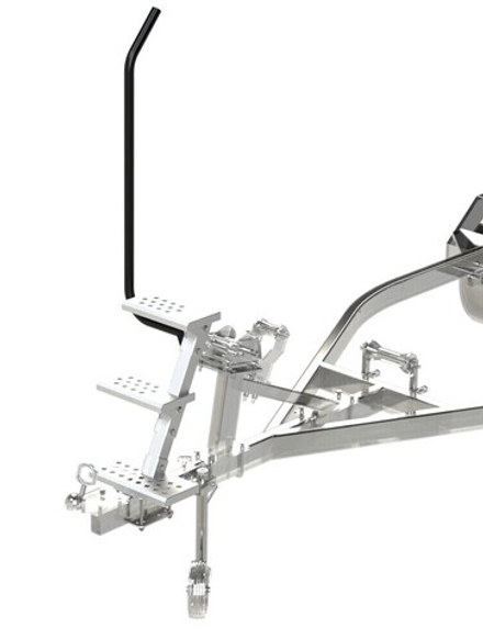 Лестница на дышло прицепа (для профтрубы шириной 40мм/50мм/60мм) Практик.ПРО