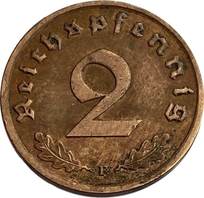 2 рейхспфеннига 1937 Германия (Третий рейх) "F"