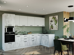 Кухонный гарнитур угловой Бланка 3200х1400 столешница 26 мм