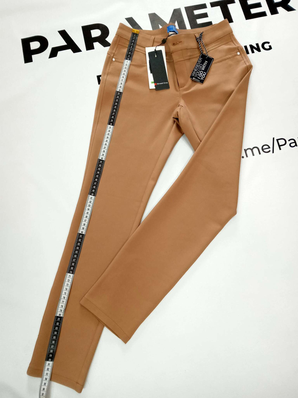 Брюки-стрейч casual fit, Street One.Цвет песочный. Размер 36/30 - 42/44 русский.