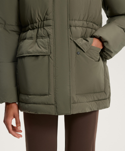 Oysho Водоотталкивающая утепленная куртка Primaloft®, хаки