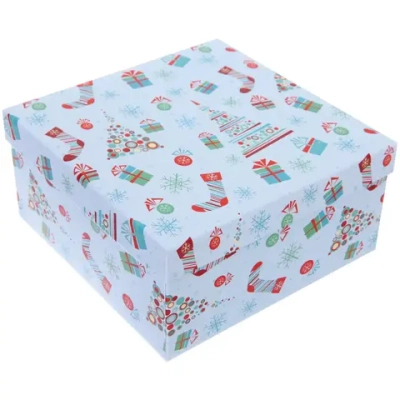 Коробка подарочная «Подарки» 19,5*19,5*9,5 см