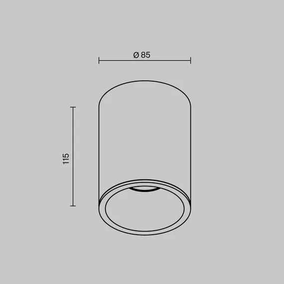 Потолочный светильник Зум / Zoom 1*GU10 10 Вт IP 54 Technical c029cl-01w