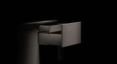 Соединитель передней панели для низкого внутреннего ящика LineBox H=88, графит AQ