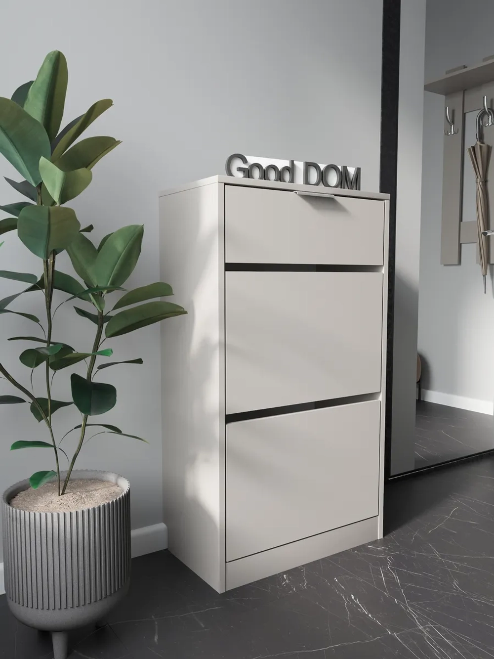 Обувница с ящиком закрытая