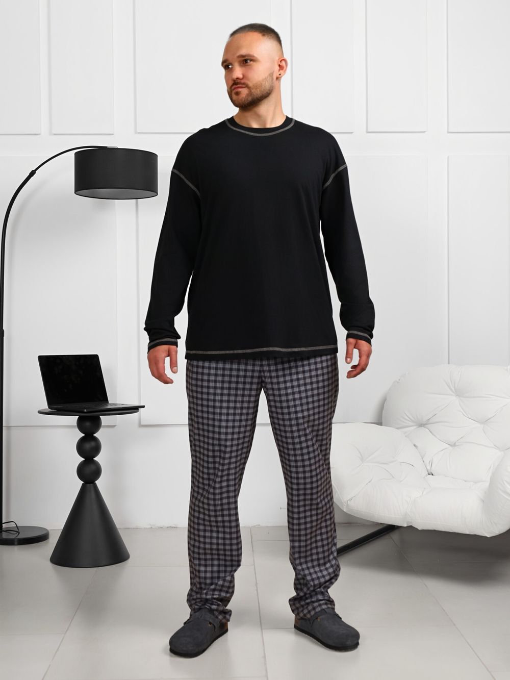 Джемпер мужской Генри-3 Виотекс ЧЁРНЫЙ