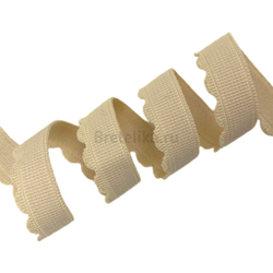 Резинка отделочная становая бежевая 12 мм, цв. 126