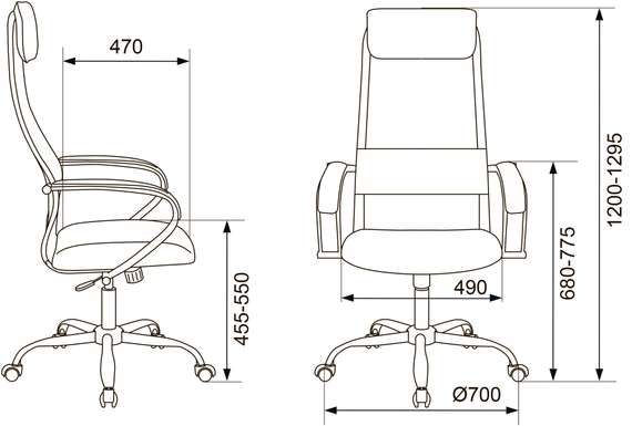 Кресло руководителя Бюрократ CH-607SL черный TW-01 Neo Black сетка/ткань с подголов. крестов. металл хром