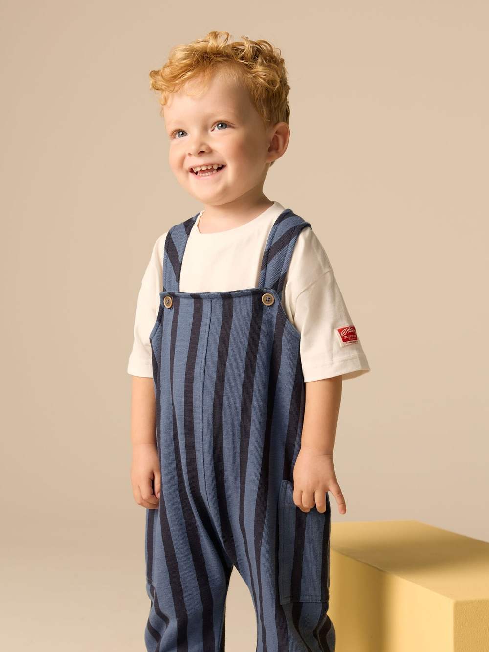 Комбинезон летний и футболка в комплекте для мальчика Next E60-790, Темно-синий, Белый