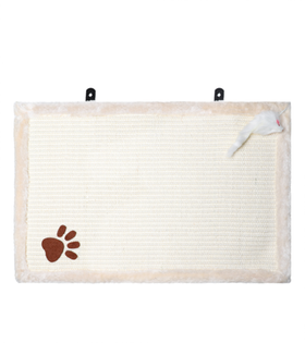 Коврик-когтеточка из сизаля с мышкой "Лапка" , 550*350мм, Triol