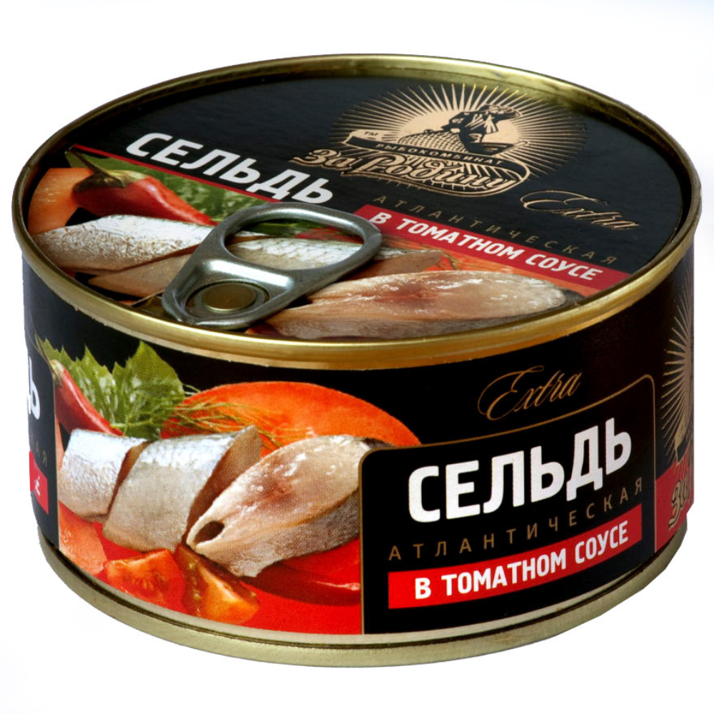 Сельд Атлантическая За Родину в томатном соусе 185 гр