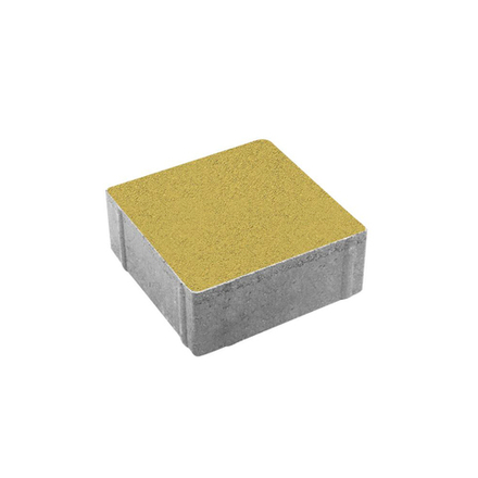 Тротуарная плитка КВАДРАТ 200х200 мм - Стандарт Желтый