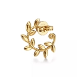 Серьги из жёлтого золота 18k,Tiffany 🌿Olive Leaf Hoop