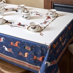 СКАТЕРТЬ "PASSAGE" 160Х220СМ ,БЕЛЫЙ,100% ХЛОПОК С ПРОПИТКОЙ,ТВИЛ