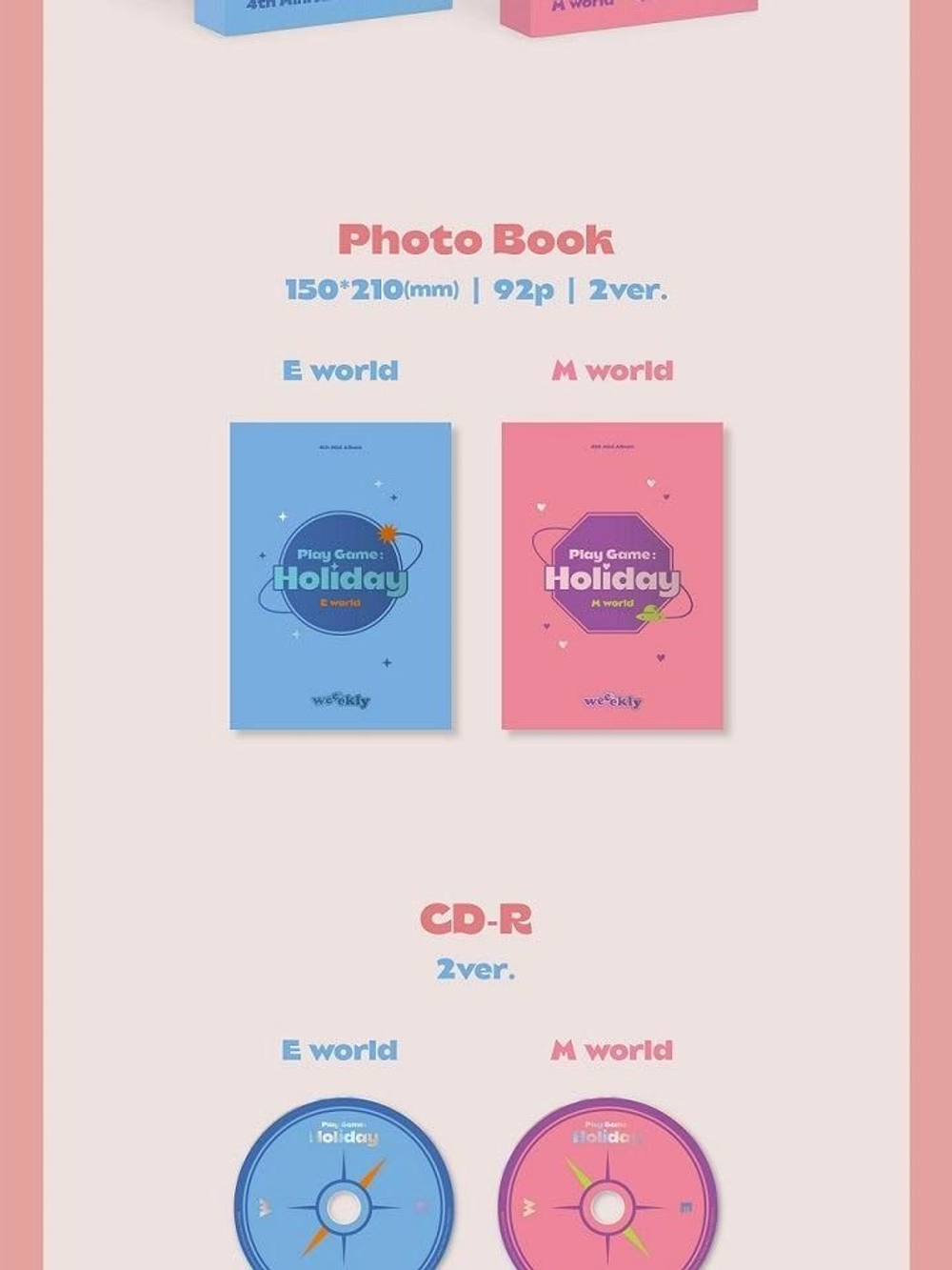 Альбом WEEEKLY - PLAY GAME : HOLIDAY 4th Mini Album 2 Version SET