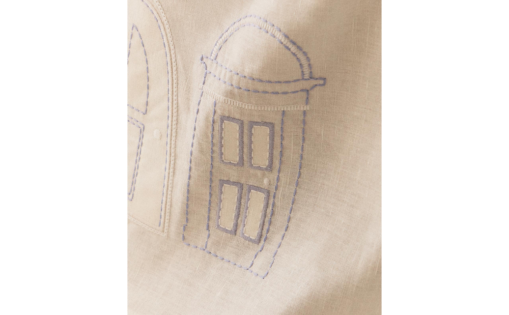 Простыня Zara Home, 90х190 см, хлопок 65%, лён 35%, однотонный, 2639/093