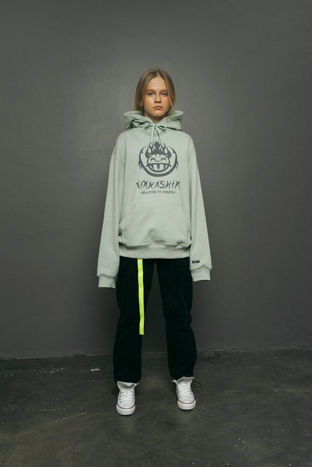 Худи YMKASHIX Hellcome Firedise Фисташковый