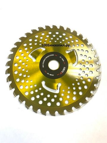 Нож с зубцами с  напайками 230х1.3мм. х 25,4 х 36 z. Gold PRO Yakuza