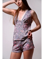 Пижама женская с короткими шортами и майкой