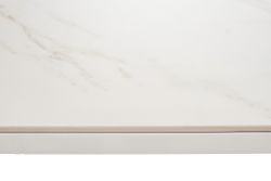 "Меркурий" стол интерьерный раздвижной обеденный из керамики, цвет белый глянцевый