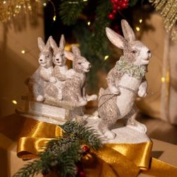 СТАТУЭТКА "КРОЛЬЧИХА С КРОЛЬЧАТАМИ" 24Х8Х16,5 СМ