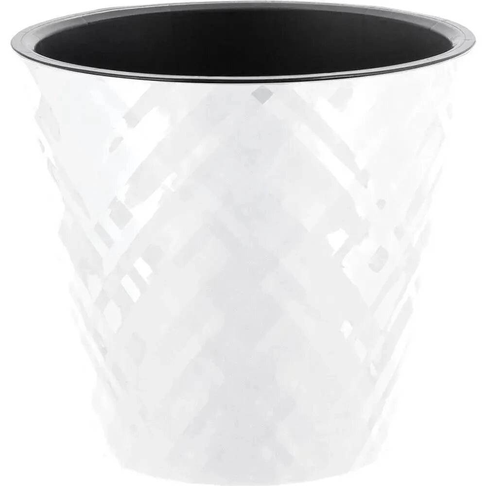 Горшок для цветов InGreen Manhattan D280мм, 11л c дренажной вставкой, белоснежный жасмин