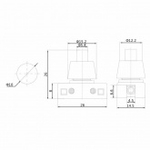 Выключатель-кнопка 250V 2А (2с) ON-OFF белый (для настольной лампы) Rexant 36-3012
