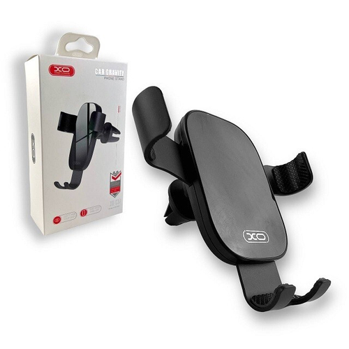 (XO) Телефонный держатель В ВОЗДУХОВОД с зажимом, цвет ЧЕРНЫЙ