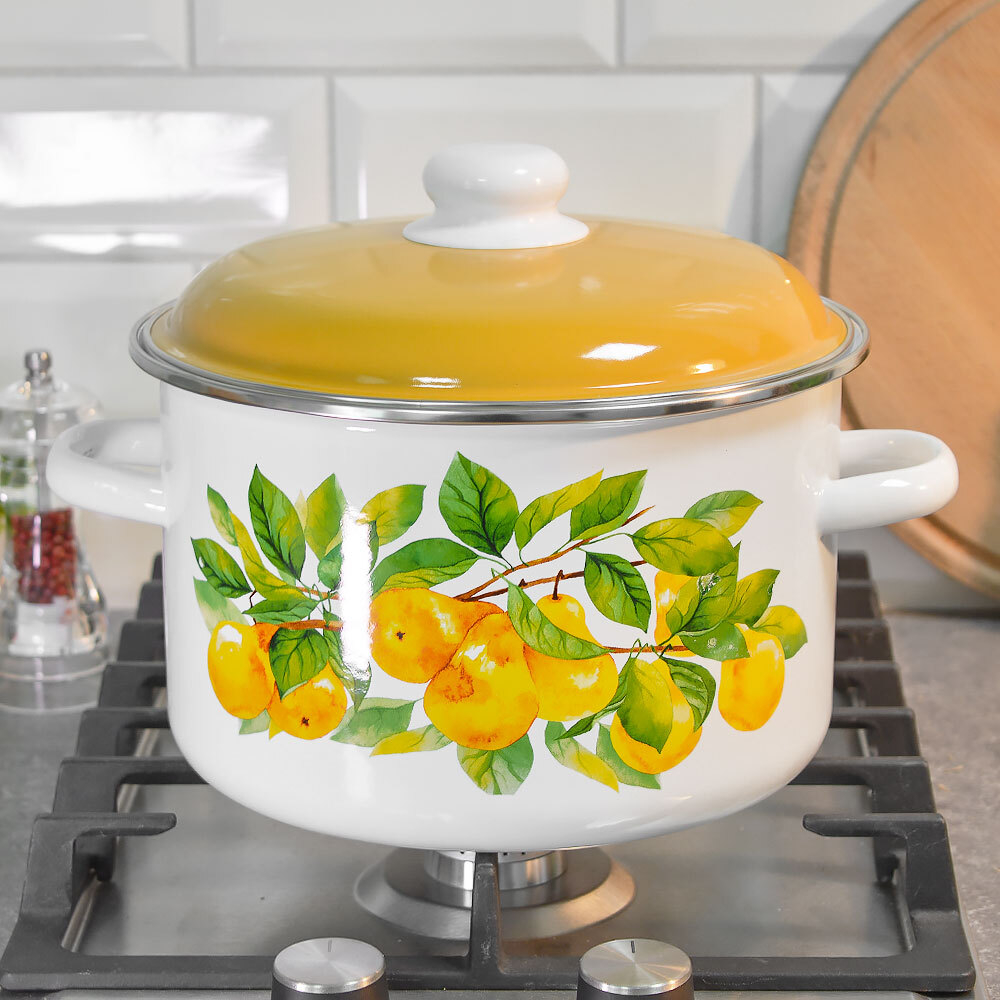 Кастрюля 5,5л "Грушевый сад"