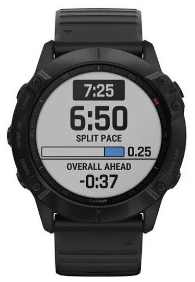 Умные часы Garmin Fenix 6X Pro черный с черным ремешком
