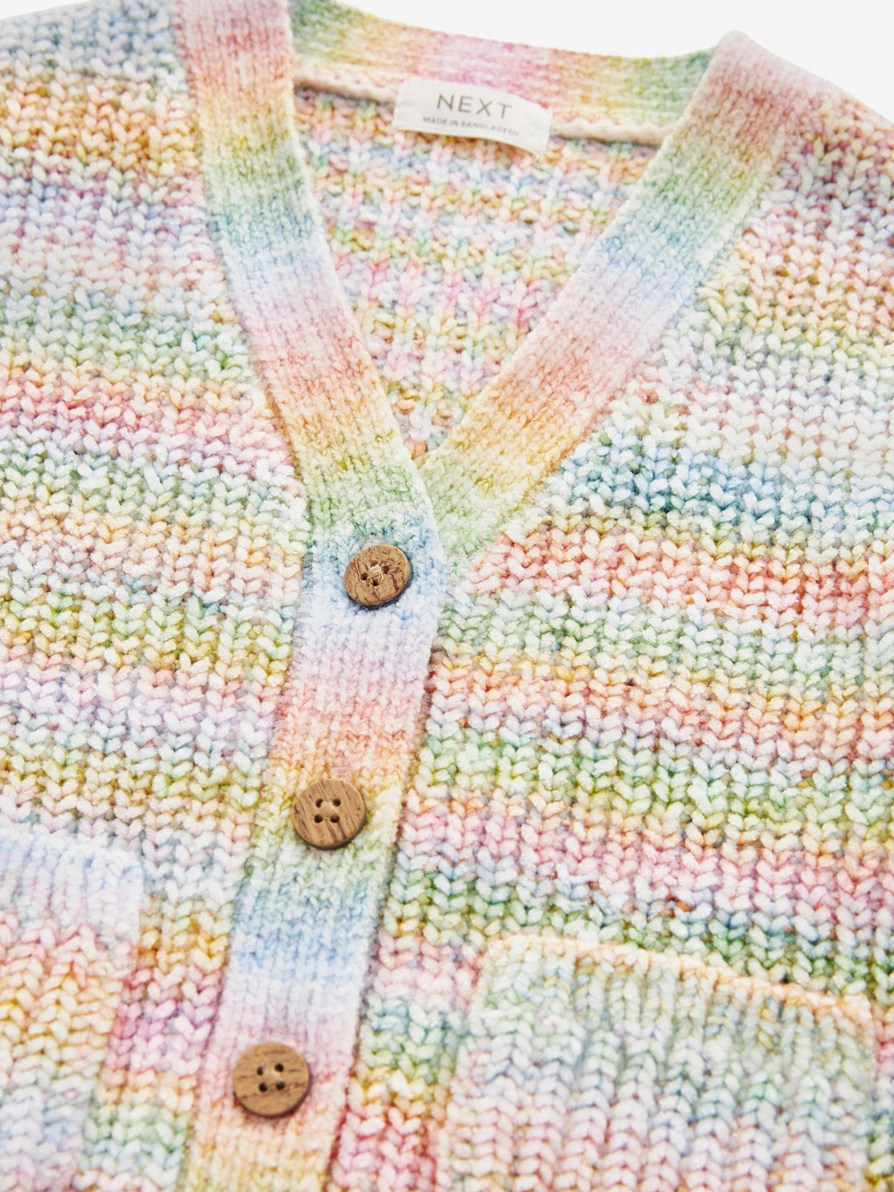 Кардиган вязаный для девочки Next Q87-903, Кремовый, Розовый, Сиреневый