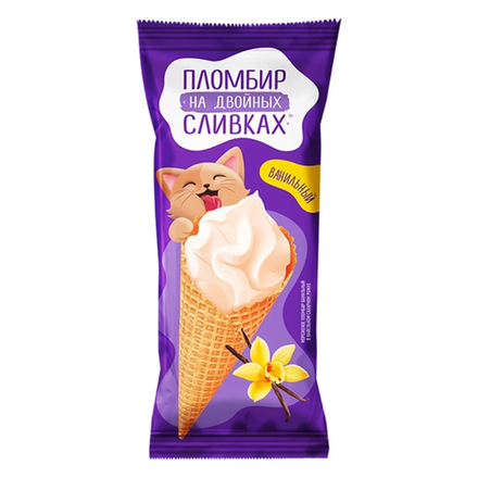 Мороженое Рожок на двойных сливках 100 гр