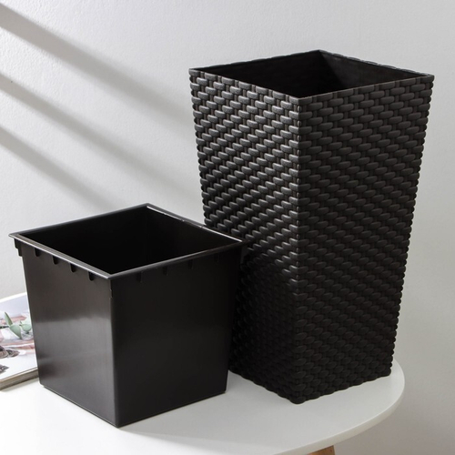 КАШПО РОТАНГ 302*320*565 ГРАФИТ М3084