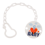 Держатель для пустышки "Я люблю папу", цвет белый 2357242