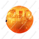 Аттракцион Водный шар ПВХ «Апельсин», 1,8*1,8*1,8 м