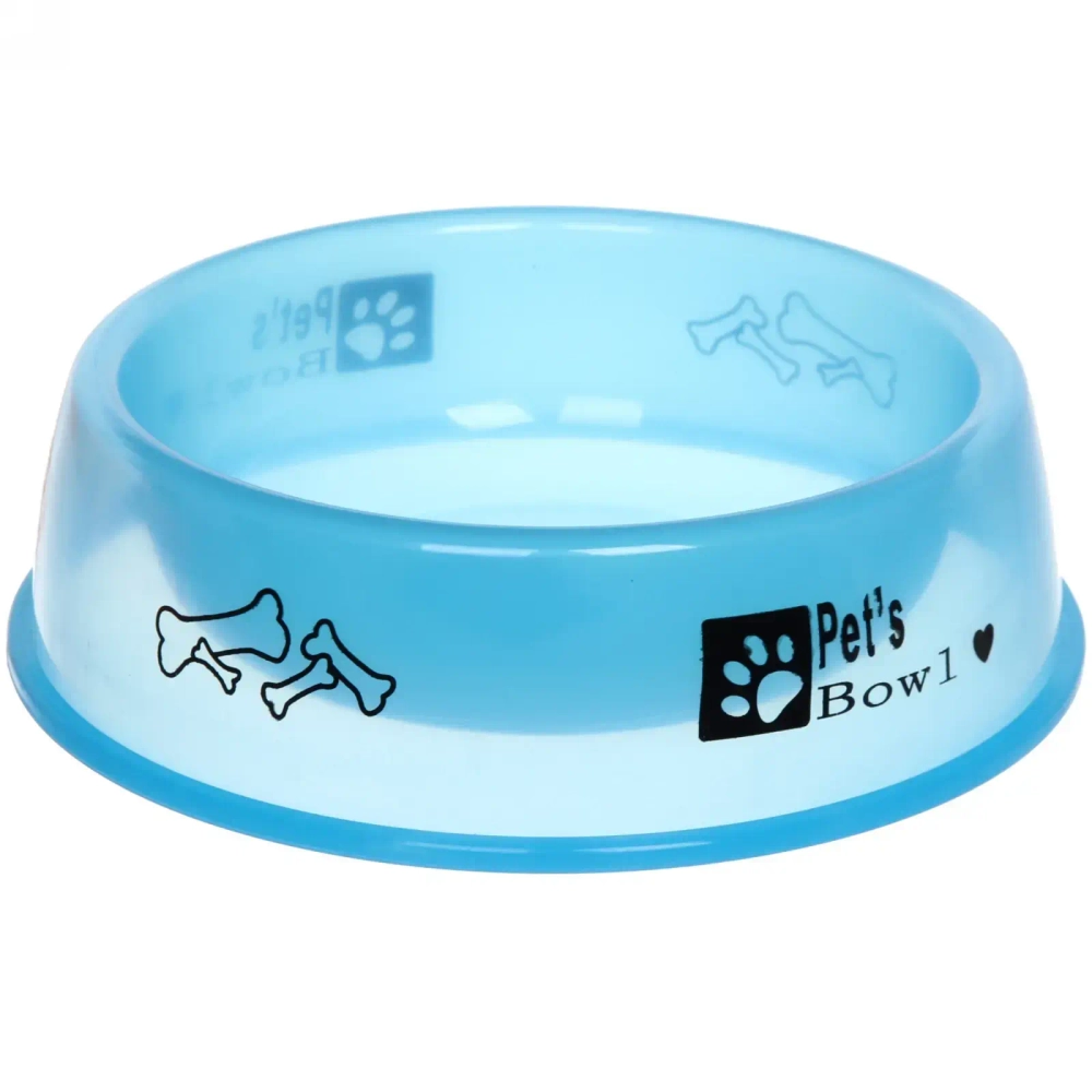 Миска пластиковая «Паппи» 21*6см цвет голубой / 500мл