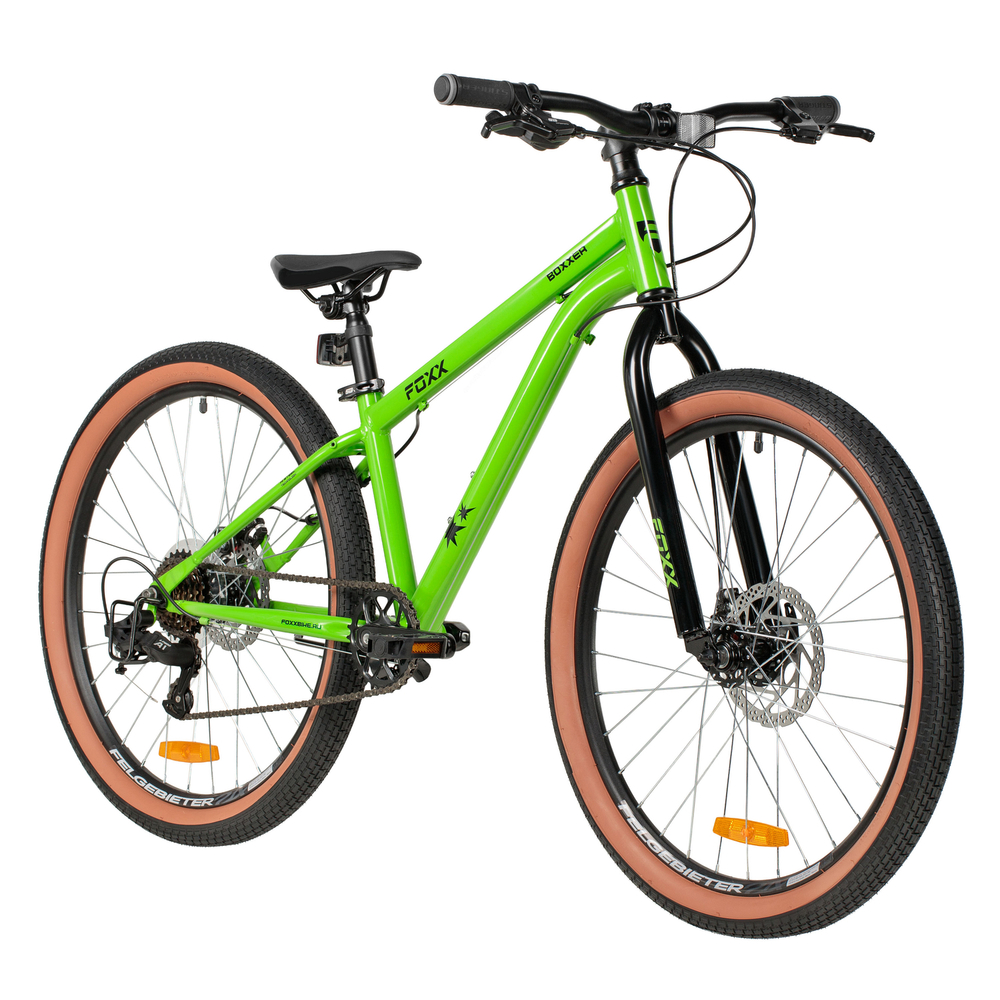 Велосипед 24" FOXX BOXXER р.12" сталь, зеленый