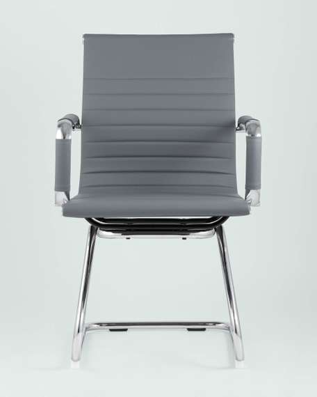 TopChairs Visit серое, обивка из экокожи, металический каркас