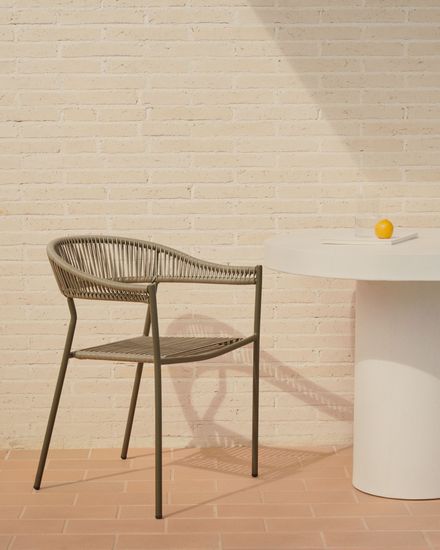 Futadera Садовый стул из зеленого шнура и зеленой стали Испания La Forma