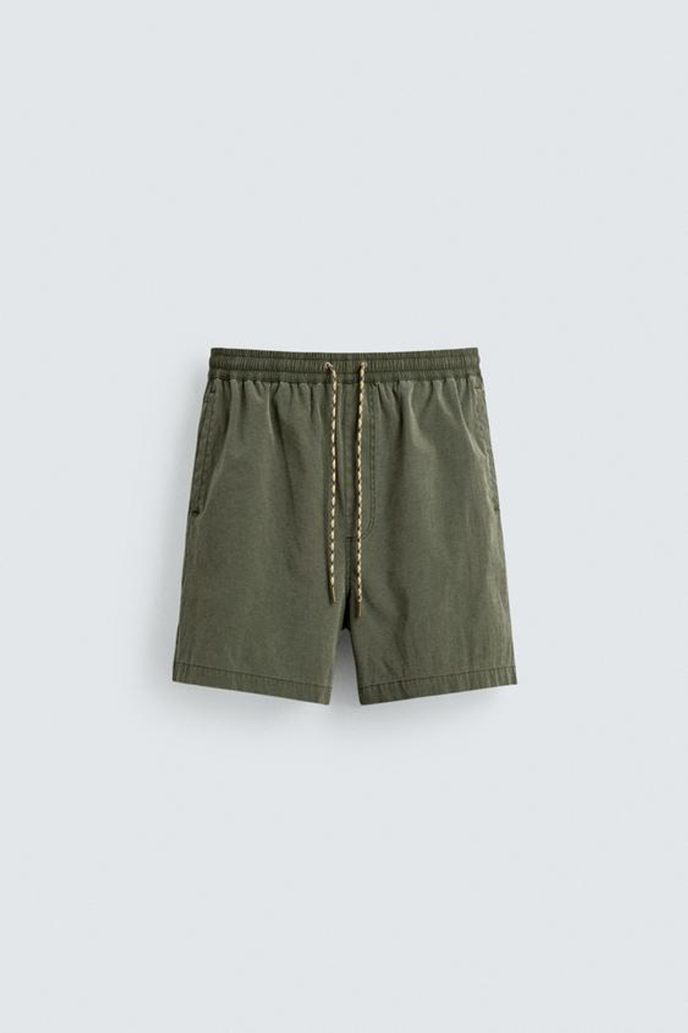 ZARA ДЛИННЫЕ ПЛАВКИ С ЭФФЕКТОМ ПОТЕРТОСТИ, ХАКИ