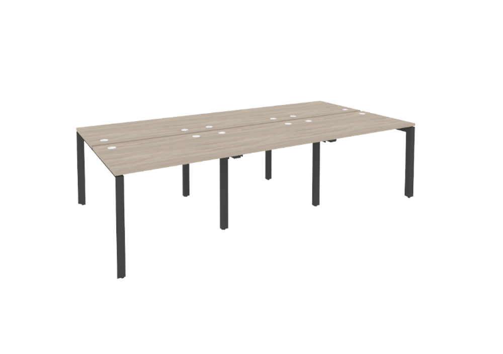 Рабочая станция на П-образном металлическом каркасе 6 мест 1635 Onix