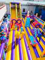 Коммерческий надувной батут «Космический калейдоскоп» 17,5*8,5*6 м