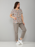 Футболка Фв-107/бежевый-цветныемазки