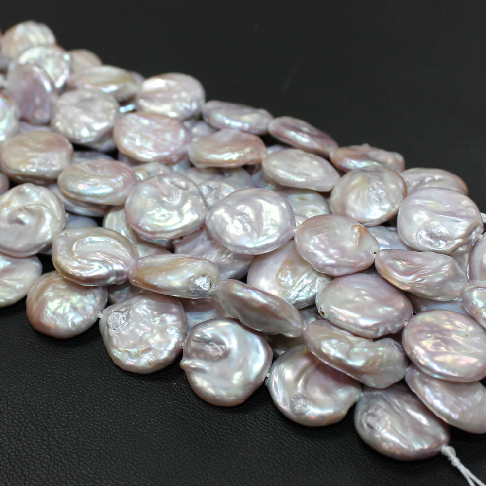 Жемчуг овальный розовый бусины 15мм